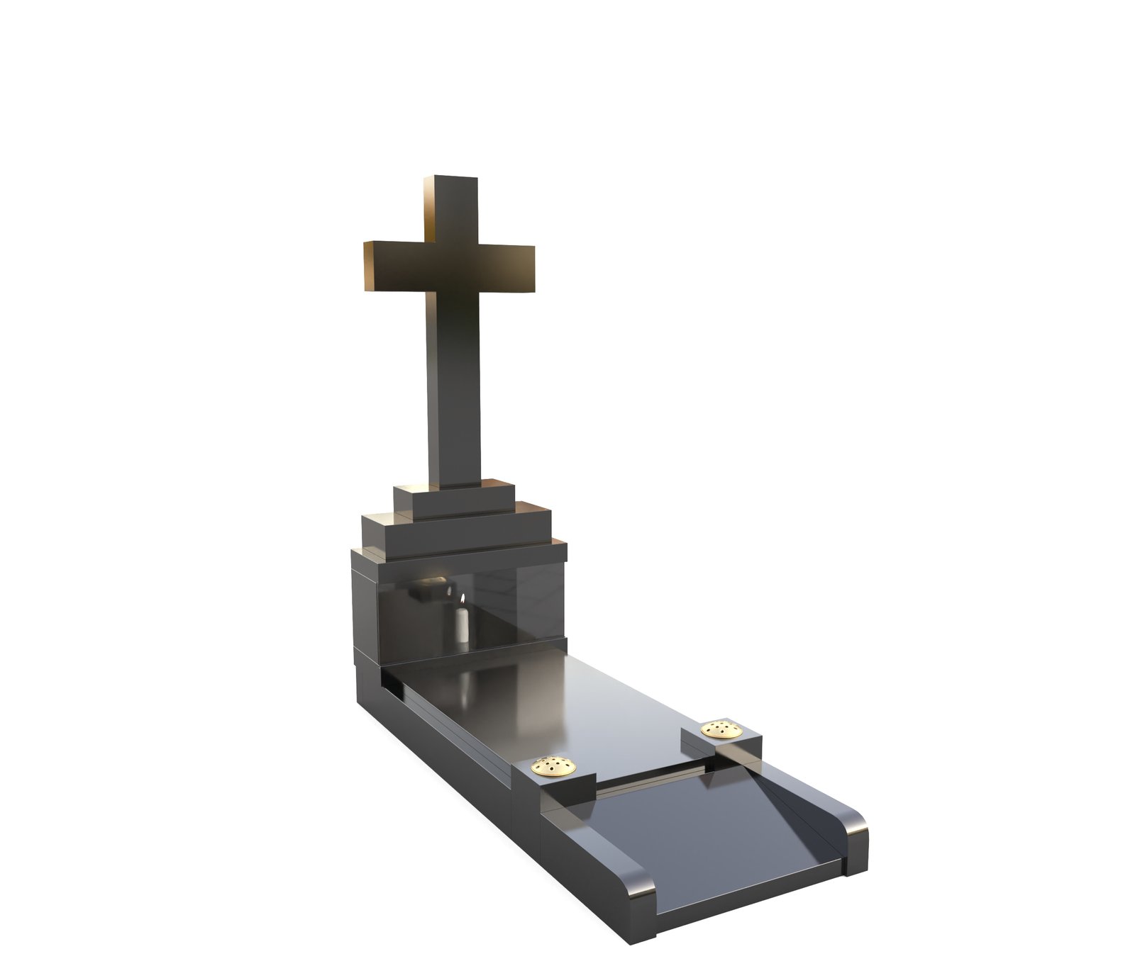 Cross style memorial with Candle box