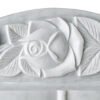 A fully worked book with carved roses