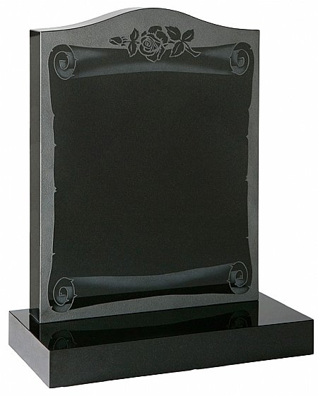 Black Ogee with Parchment Scroll design