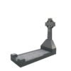 STUNNING CELTIC CROSS ON A BLOCK, STONE CHIPPING INFILL AND BLOCK VASES