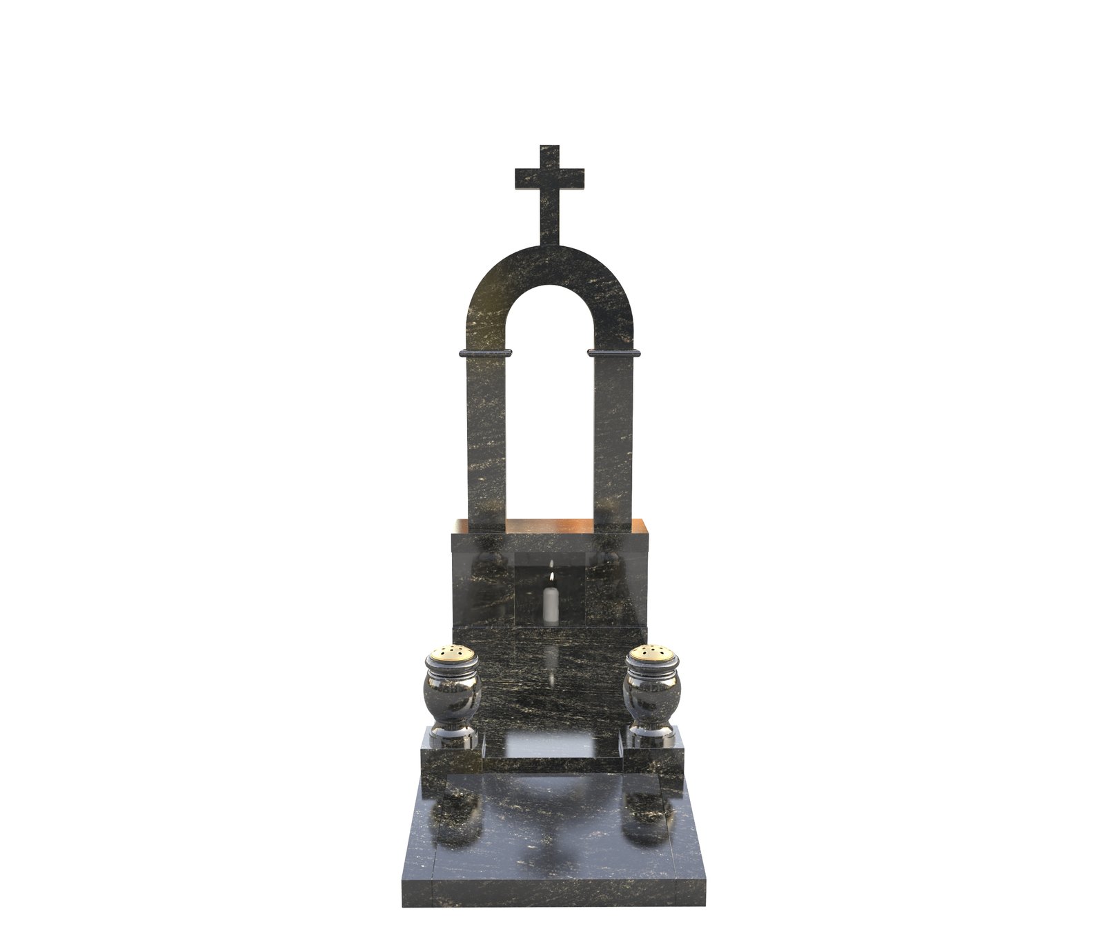 Arch Style kerb set with built in Candle Box- Churchill memorials